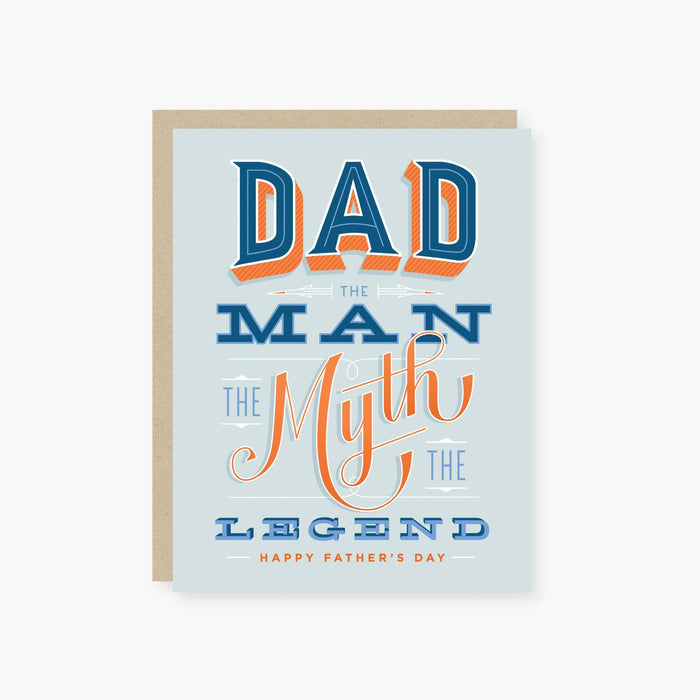 The man, the myth, the legend father's day card: Single card