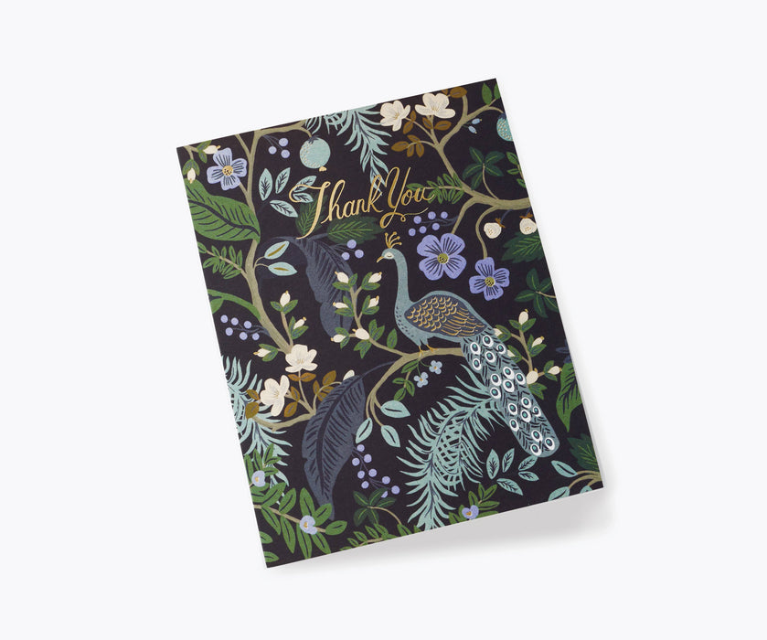 Peacock Thank You Card, Box of 8