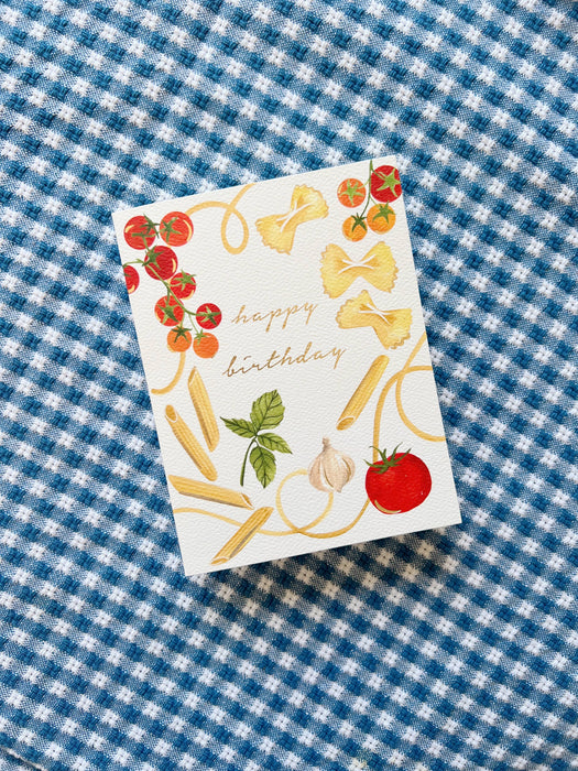 Pasta Party Birthday Greeting Card | Birthday Card