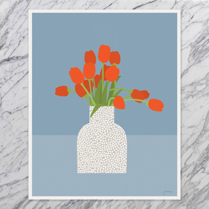 Tulips Art Print. Signed. Unframed. 250117: 11 x 14 Unframed