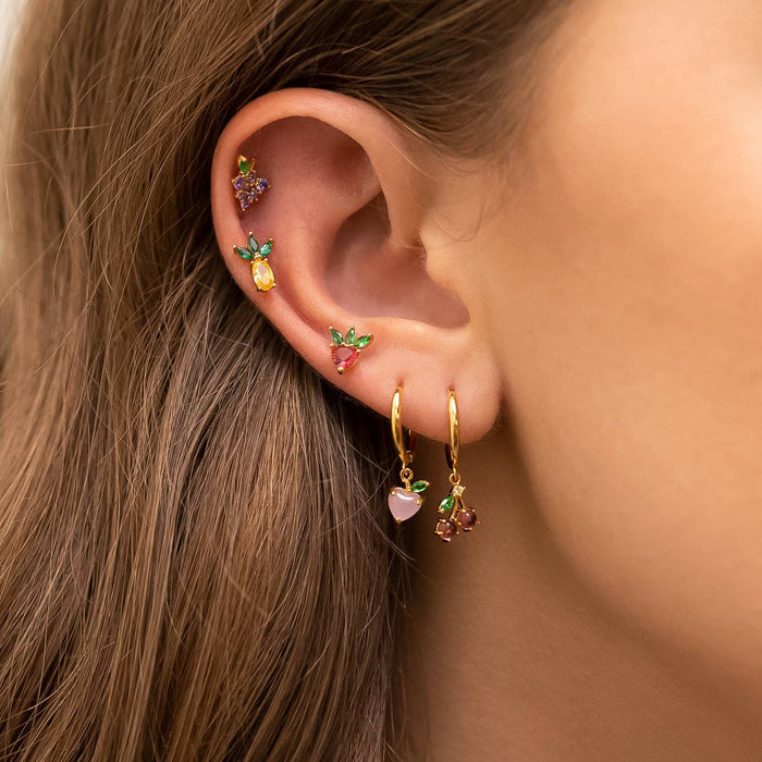 Fruit Basket Stud Set: Gold