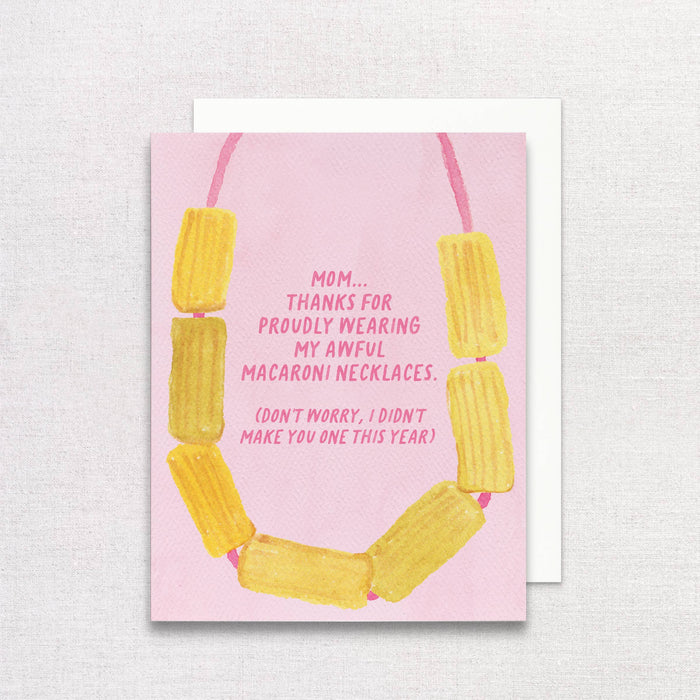 Macaroni Necklace Greeting Card