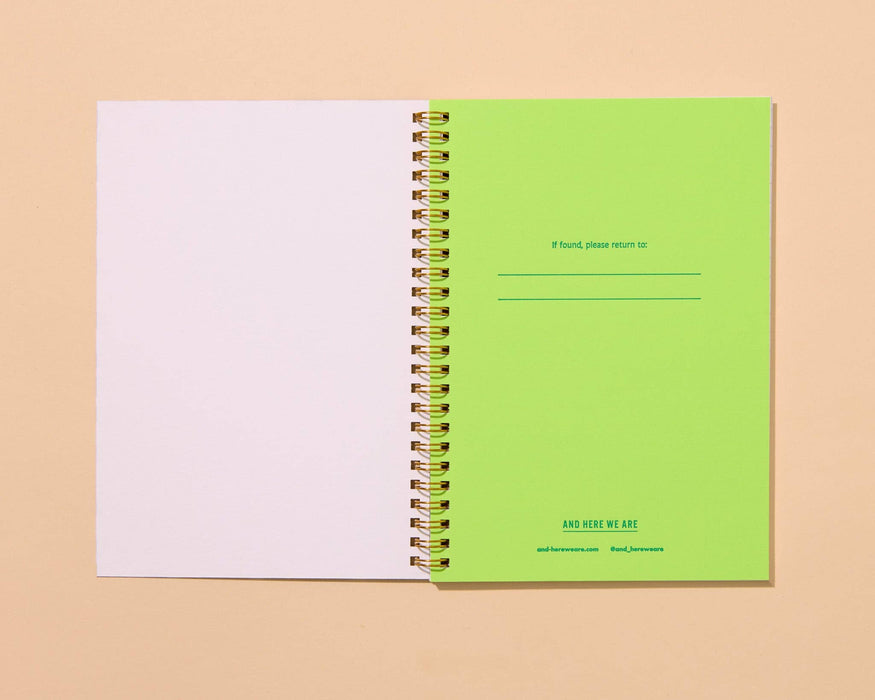 Letterpress A5 Lined Spiral Notebook—Cabbage Vegetable
