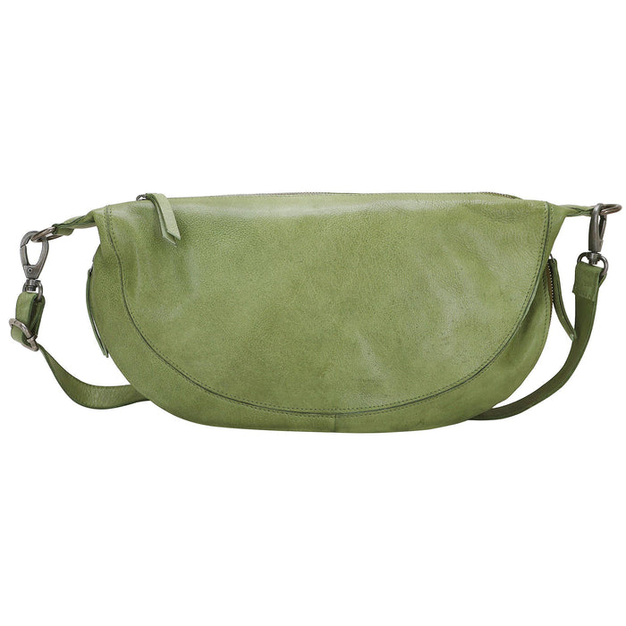 Callie Handcrafted Leather Sling/Crossbody Bags: Moss