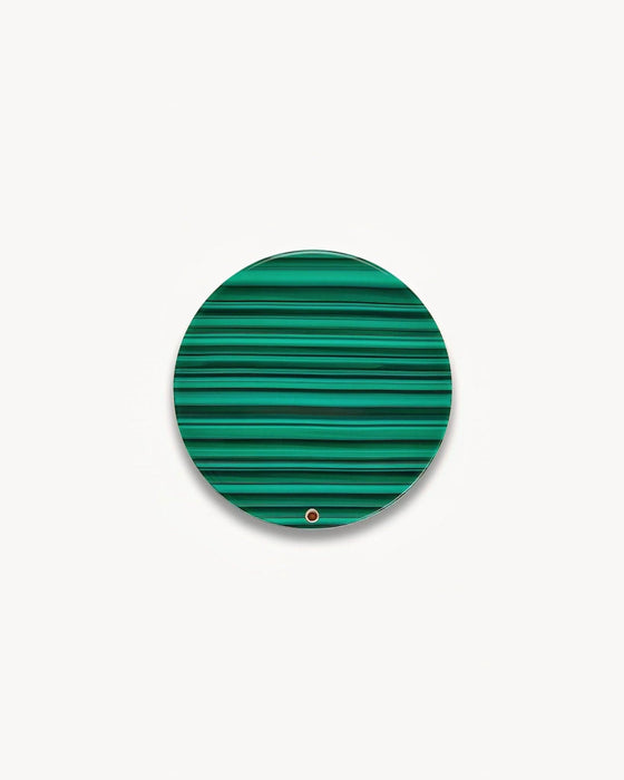 Circle Mirror in Malachite
