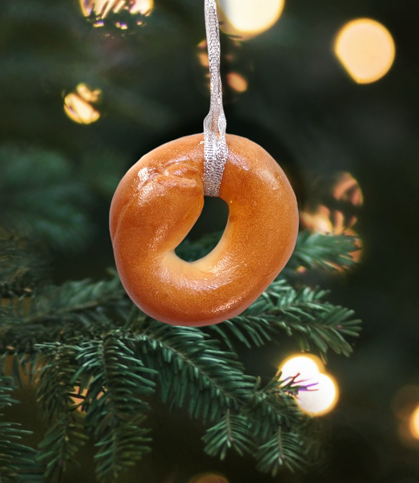 Real Bagel Ornaments: Plain
