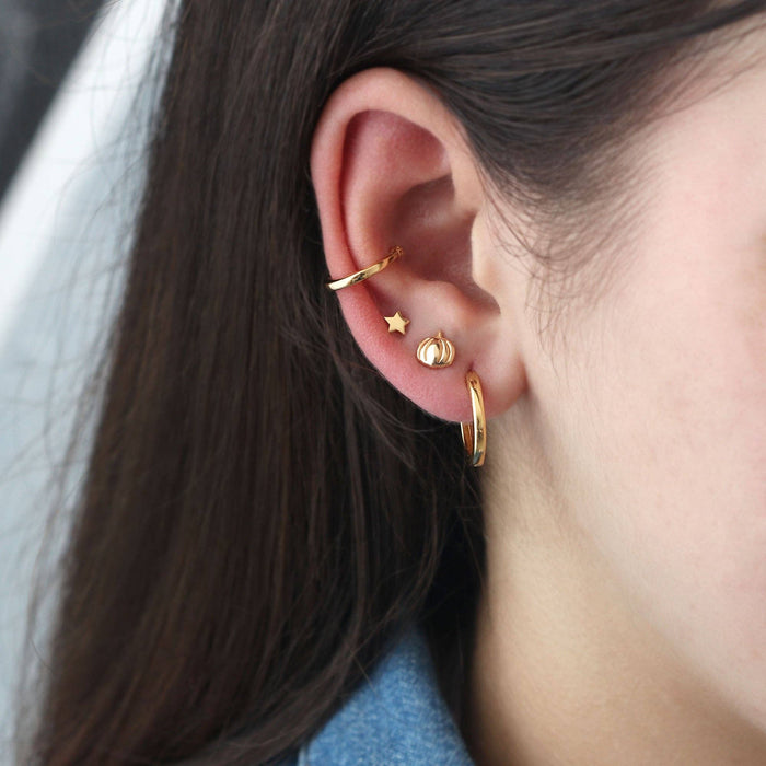 Pumpkin Stud Earrings: 18K Gold Vermeil