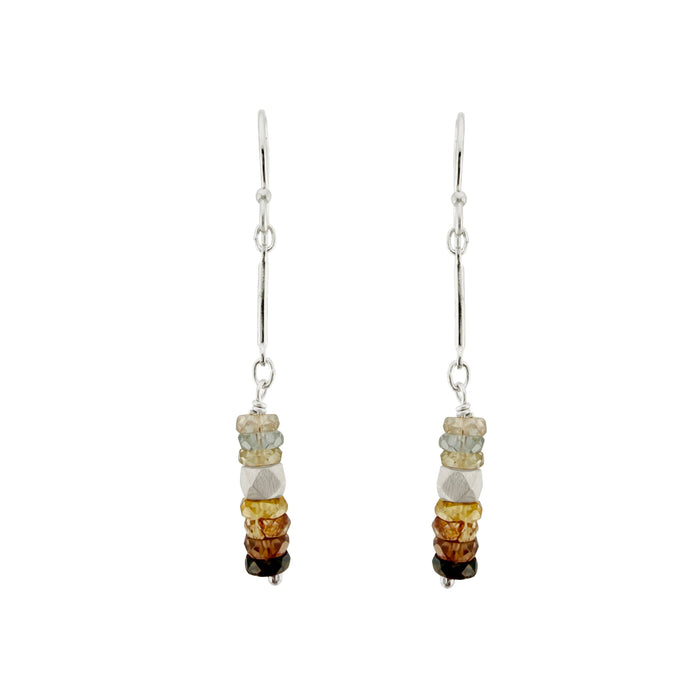 Zircon Barrels Earrings in Silver or Vermeil: Vermeil