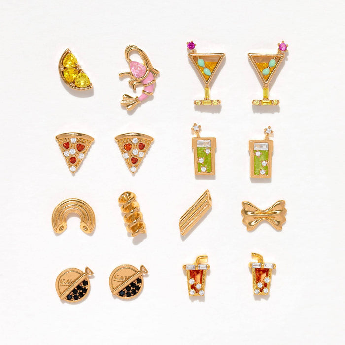 Al Dente Pasta Stud Set: Gold