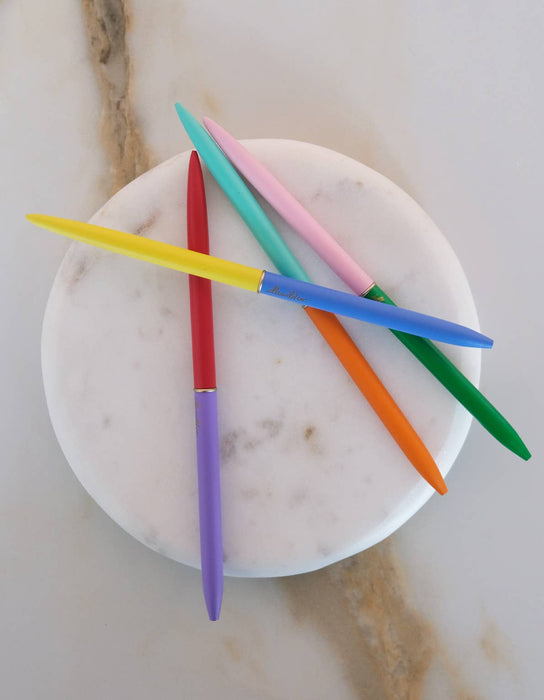 Slim Pen, Set of Four | Duo-Tone Classic Rainbow