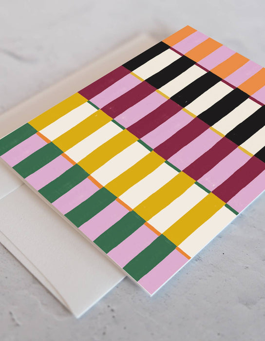 Notecards, Boxed Set of 12 | Painted Stripes