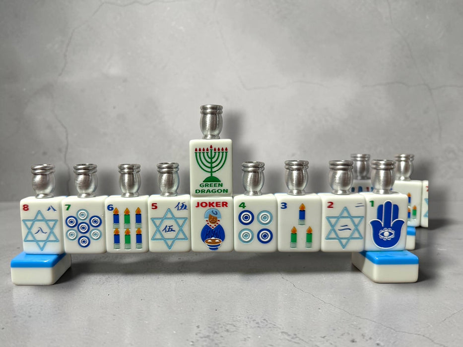 Mah Jong Menorah: Cream Acrylic