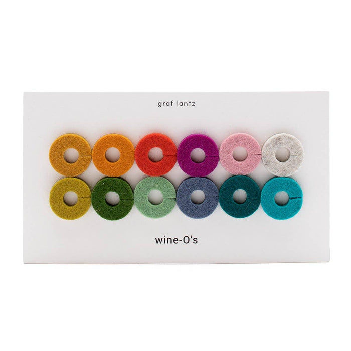 Paradise Wine-O's Merino Wool Felt Round Wine Markers: Paradise