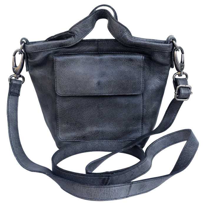 Mick Handcrafted Leather Crossbody Bags: Orange
