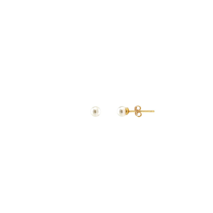 Pearl Stud Earrings: 18K Gold Vermeil