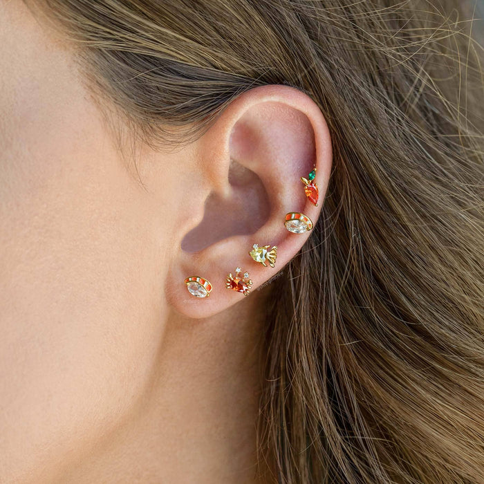Cutie Crab Studs: Gold