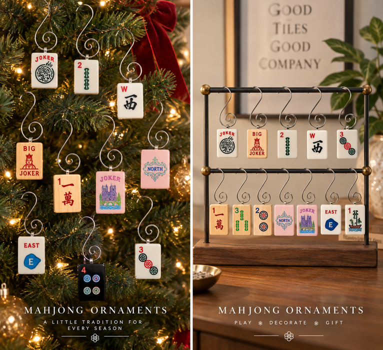 Genuine Mah Jong Tile Ornament: Cream