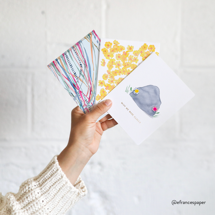 Indigo Flowers Greeting Card: 4.25 X 5.5 INCHES