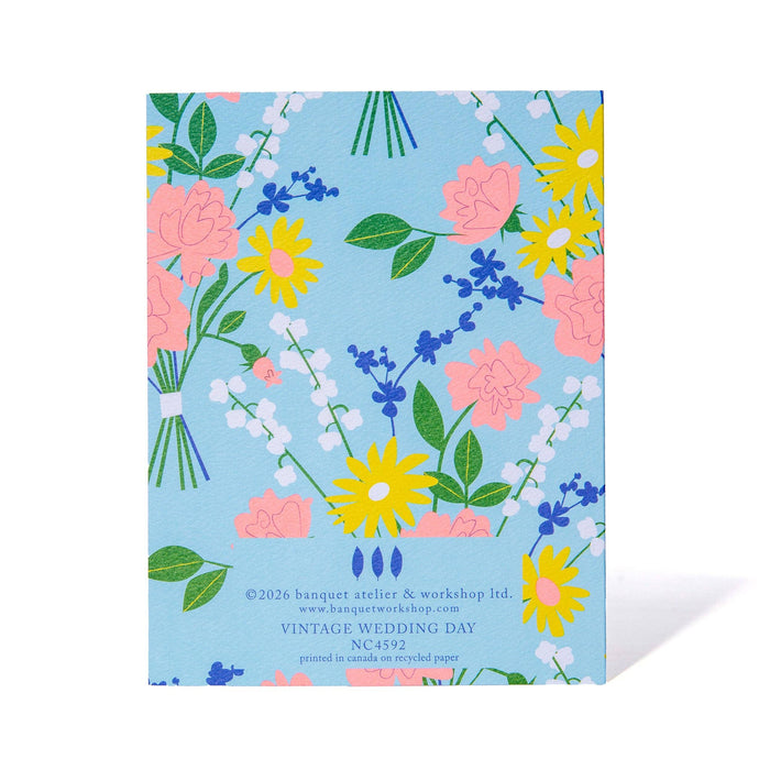 On Your Wedding Day Vintage Floral Note Card: Default Title