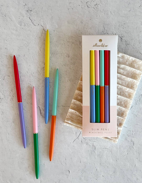Slim Pen, Set of Four | Duo-Tone Classic Rainbow