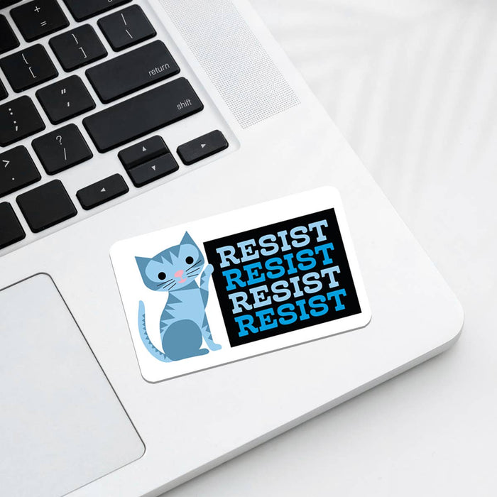RESIST Protest Kitty Vinyl Sticker