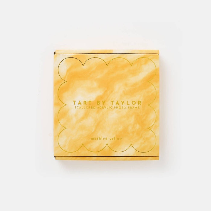 Yellow Marbled Mini Acrylic Picture Frame
