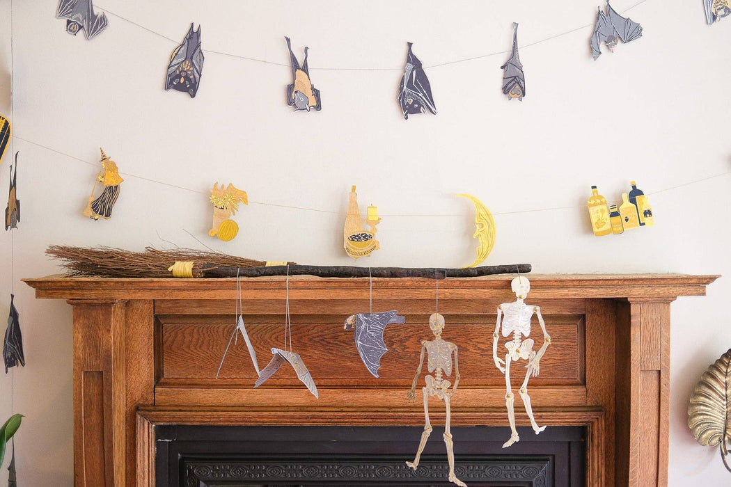 DANCING SKELETONS PAPER ORNAMENTS