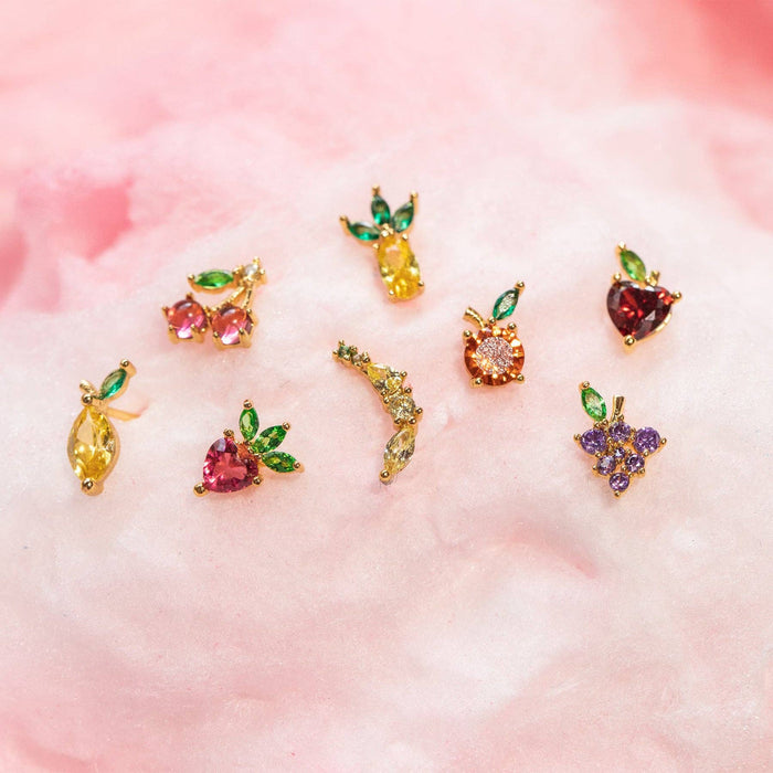 Fruit Basket Stud Set: Gold