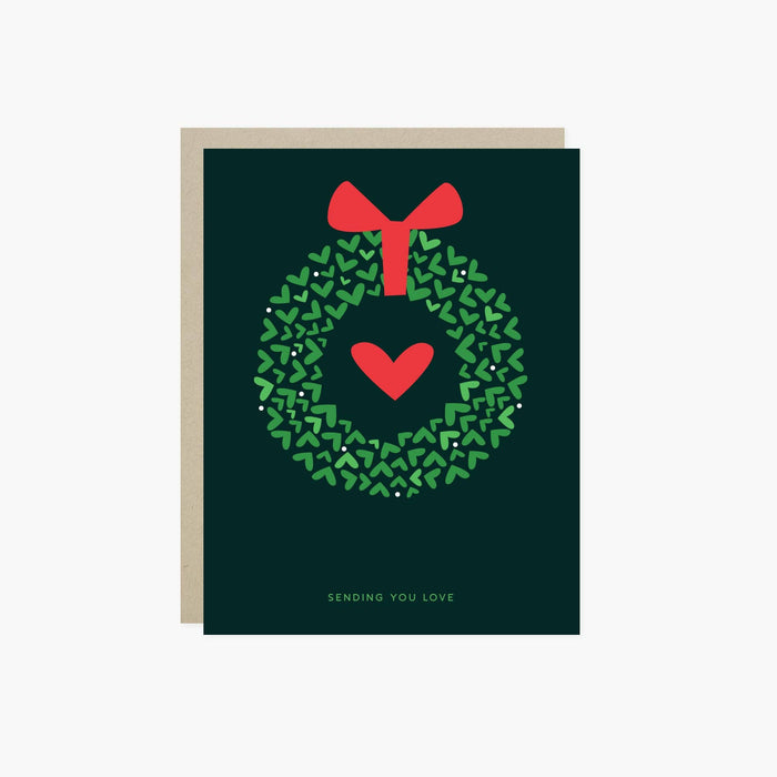 Heart Wreath Holiday Card