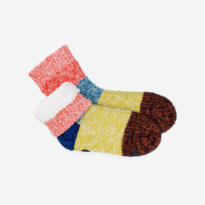 Color Band House Socks: Poppy Teal / L/XL - W 9.5-12.5<br>M 8-11