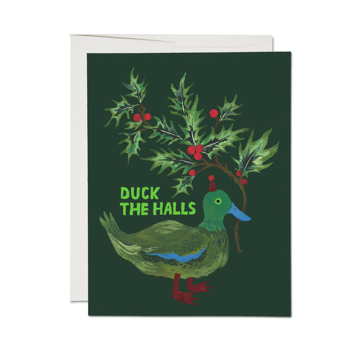 Duck the Halls greeting card: Single