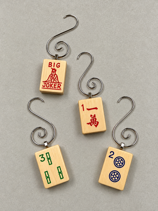 Genuine Mah Jong Tile Ornament: Amber Tort