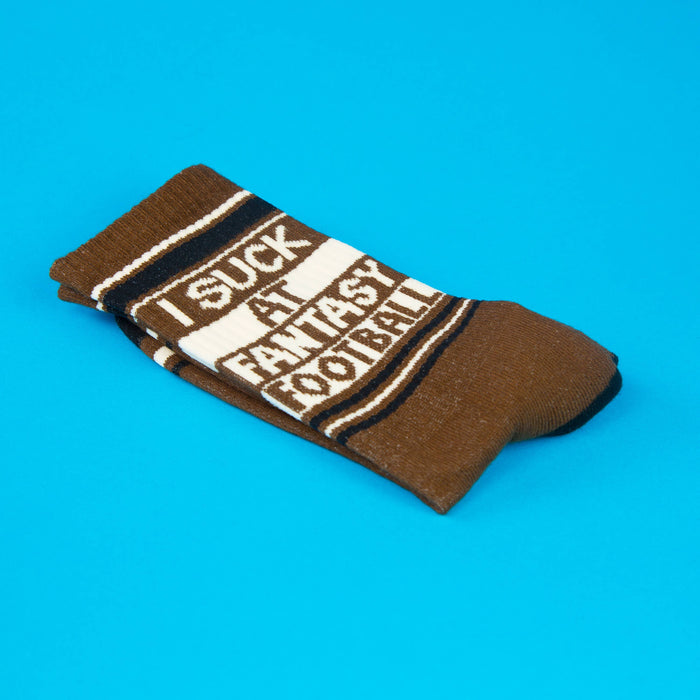 I Suck At Fantasy Football Gym Crew Socks