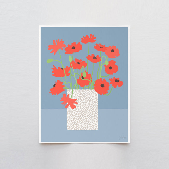 Icelandic Poppies Art Print. Signed. Unframed. 250601: 11 x 14 Unframed