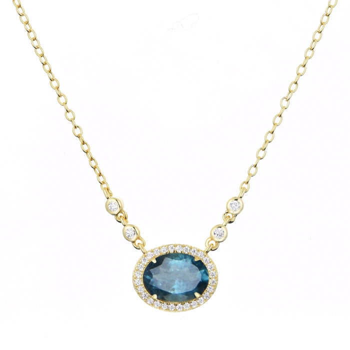 Aura Tourmaline Gemstone Necklace: Light Pink
