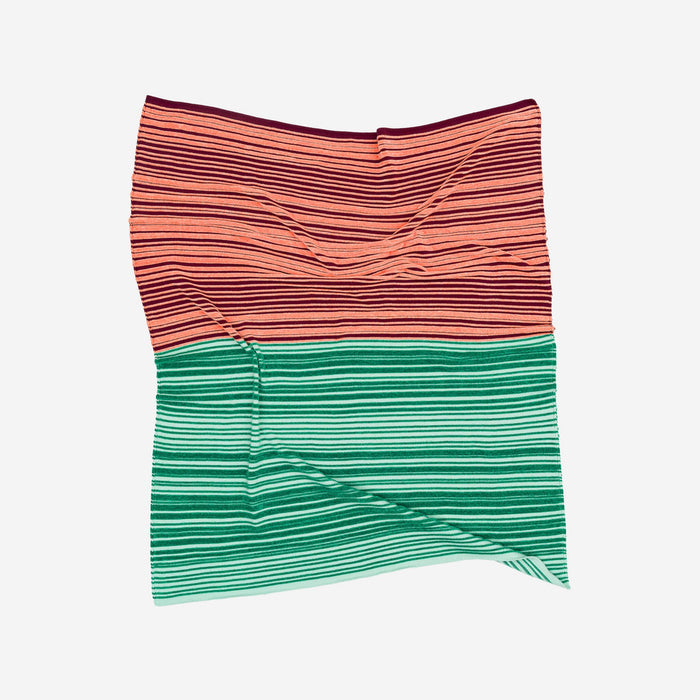 Retro Chenille Throw: Teal Lilac