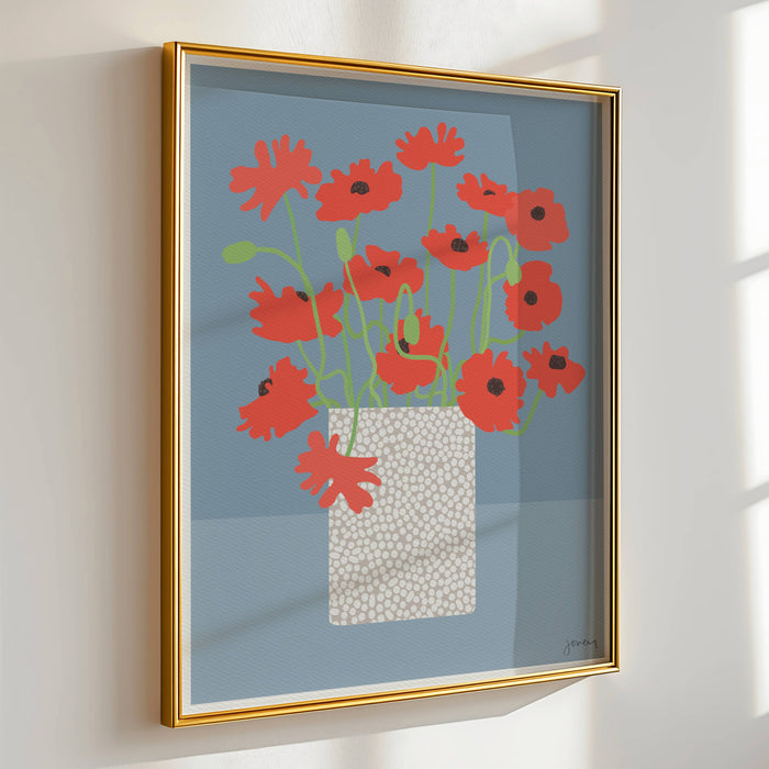 Icelandic Poppies Art Print. Signed. Unframed. 250601: 11 x 14 Unframed
