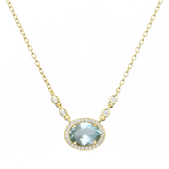 Aura Tourmaline Gemstone Necklace: Light Pink