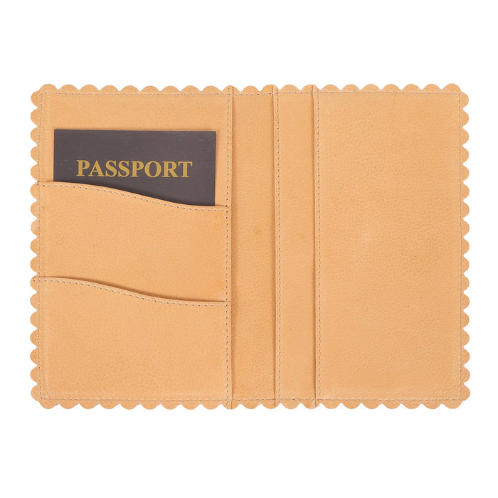 Lyla Handcrafted Leather Passport Case: Mint