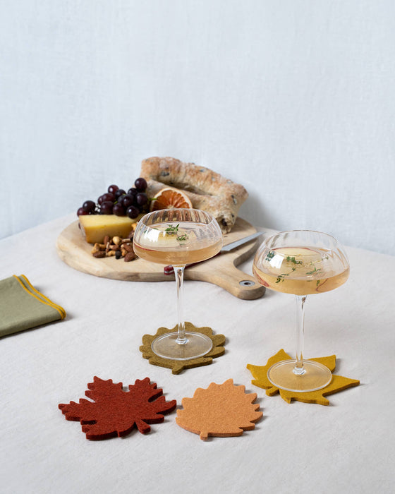 Autumn Leaf Coaster Multi 4 pack