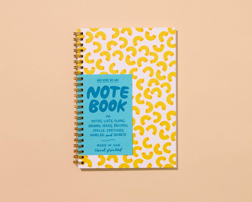 Letterpress A5 Lined Spiral Notebook—Macaroni and Cheese