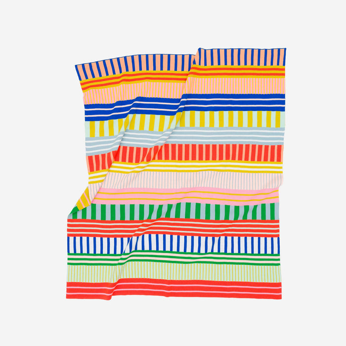 Patchwork Stripe Throw: Desert