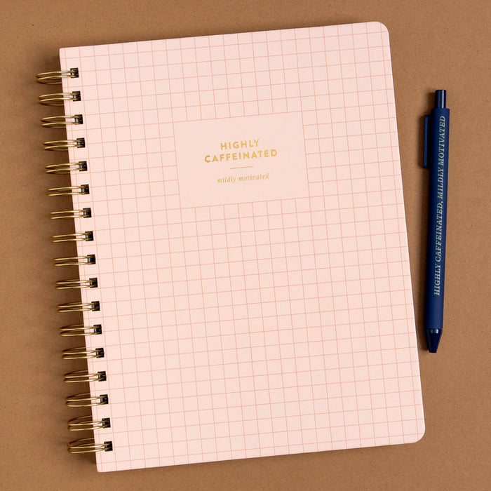 Highly Caffeinated 7x9 Spiral Notebook