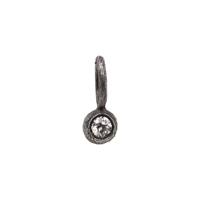 Oxidized Diamond Dot Charm