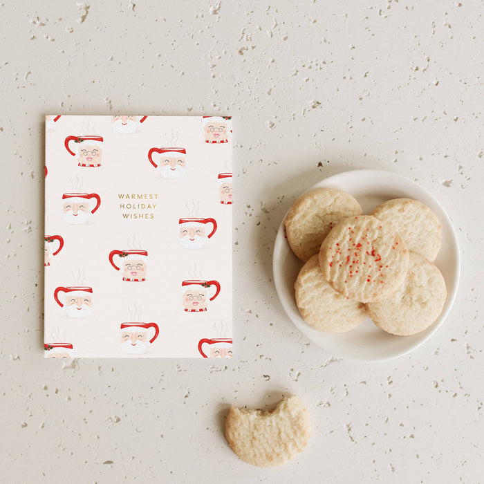 Santa Mugs Holiday Card: Single