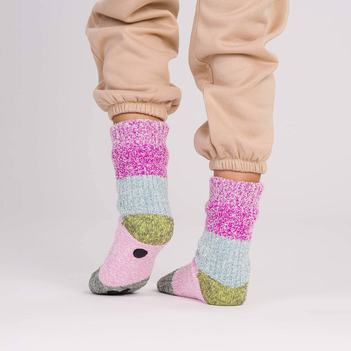 Color Band House Socks: Poppy Teal / L/XL - W 9.5-12.5<br>M 8-11