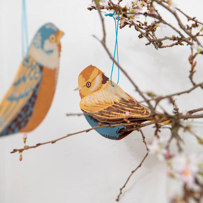 BRITISH BIRDS PAPER ORNAMENTS