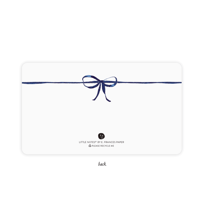 Navy Bow Little Notes