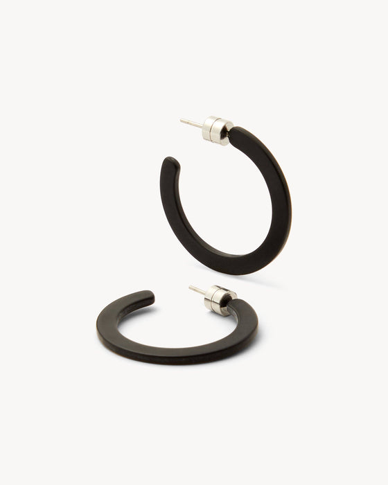 Mini Hoops in Black Matte