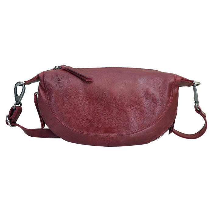 Crosby Handcrafted Leather Sling/Crossbody Bags: Grass